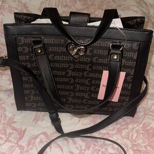 💕 [VALENTINE] NWT Juicy Couture Bling Pink Heart Embroidered Tote Bag